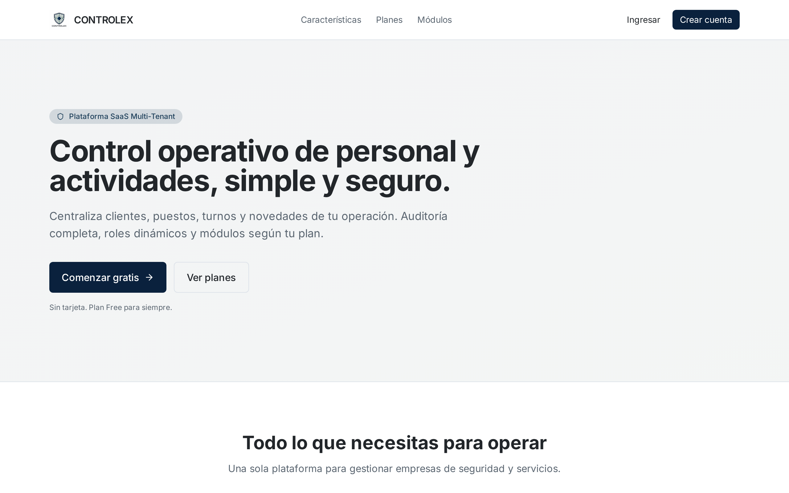 Interfaz de Controlex